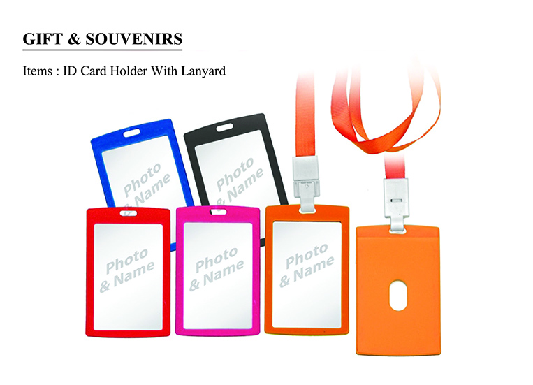 JB Silkscreen Printing ID Card Holder With Lanyard